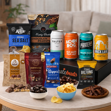 Premium Craft Beer Gift Hamper with Balter XPA, Pirate Life Pale Ale and gourmet snacks