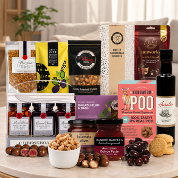Ultimate Gourmet Gift Hamper with Australian gourmet treats and cheeseboard set
