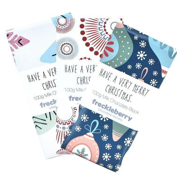 Freckleberry Christmas Chocolate Block 100g - Tastebuds