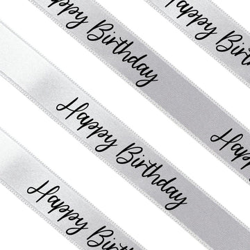 Happy Birthday Silver Ribbon - Tastebuds