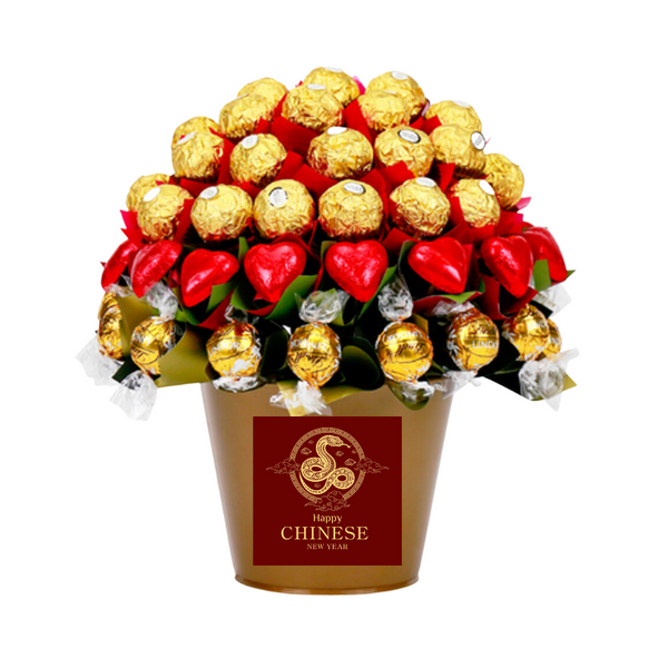 Lunar New Year Ferrero and Lindt Chocolate Bouquet