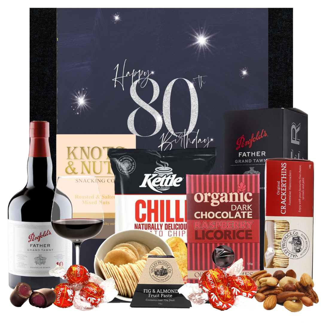 80th Birthdays & Penfolds Port & Snack Hamper