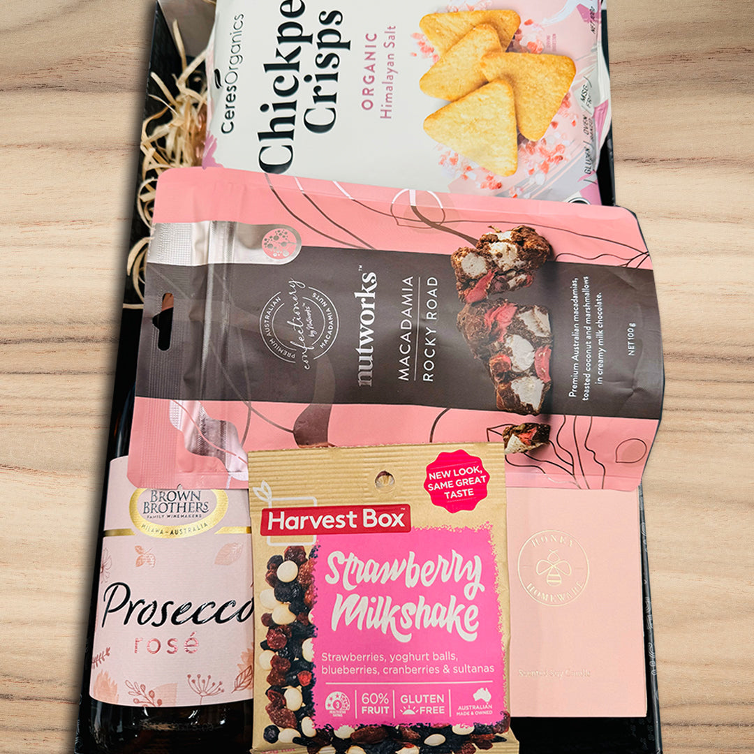 Prosecco Rose Relax Hamper - Tastebuds