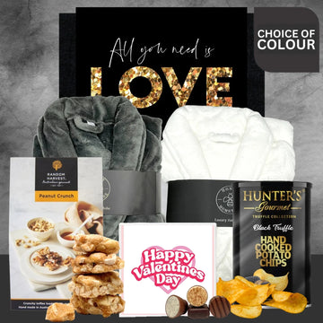 Relax With Robe & Snacks Valentines Hamper - Tastebuds