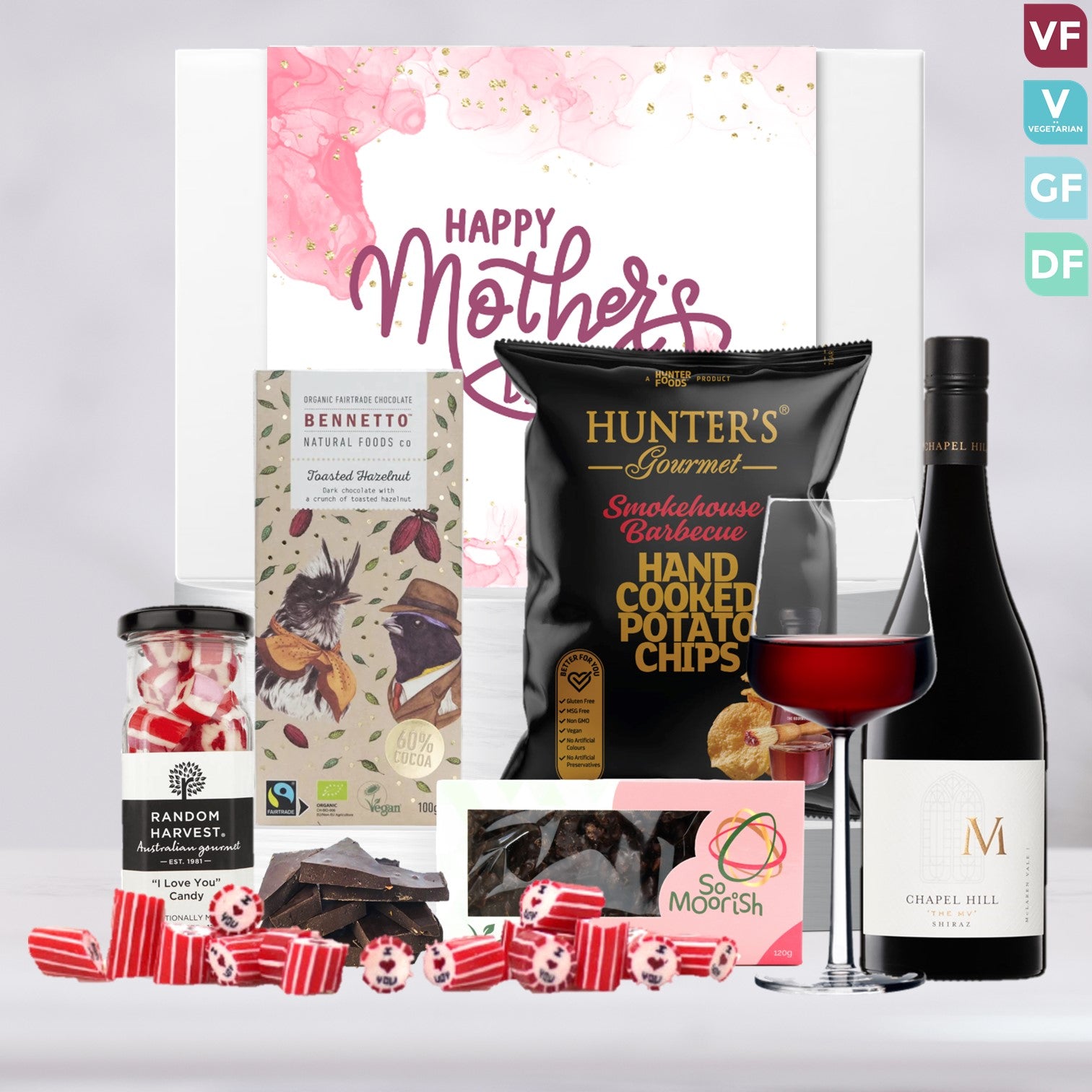 Mother's Day Shiraz & Vegan Delight Hamper - Tastebuds