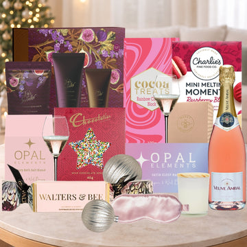 Sparkling Rose Christmas Hamper For Her