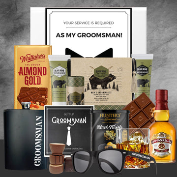 Groomsman Whisky & Hip Flask Gift Hamper