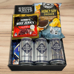 Untold Lager with Snacks Hamper - Tastebuds