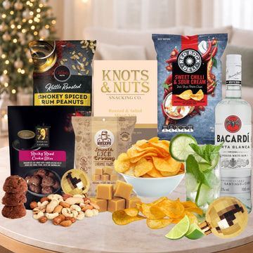 Christmas Bacardi Rum & Snacks Hamper