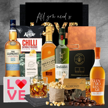 Premium Whisky & Nibbles Valentines Hamper