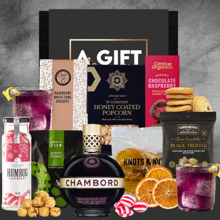 Cocktail Hamper with Chambord Raspberry - Tastebuds