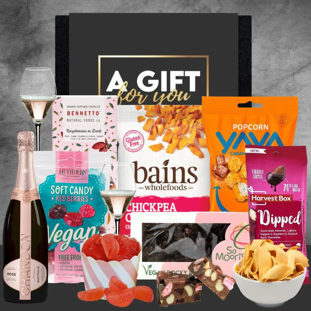 Chandon rose vegan Hamper for her - Tastebuds