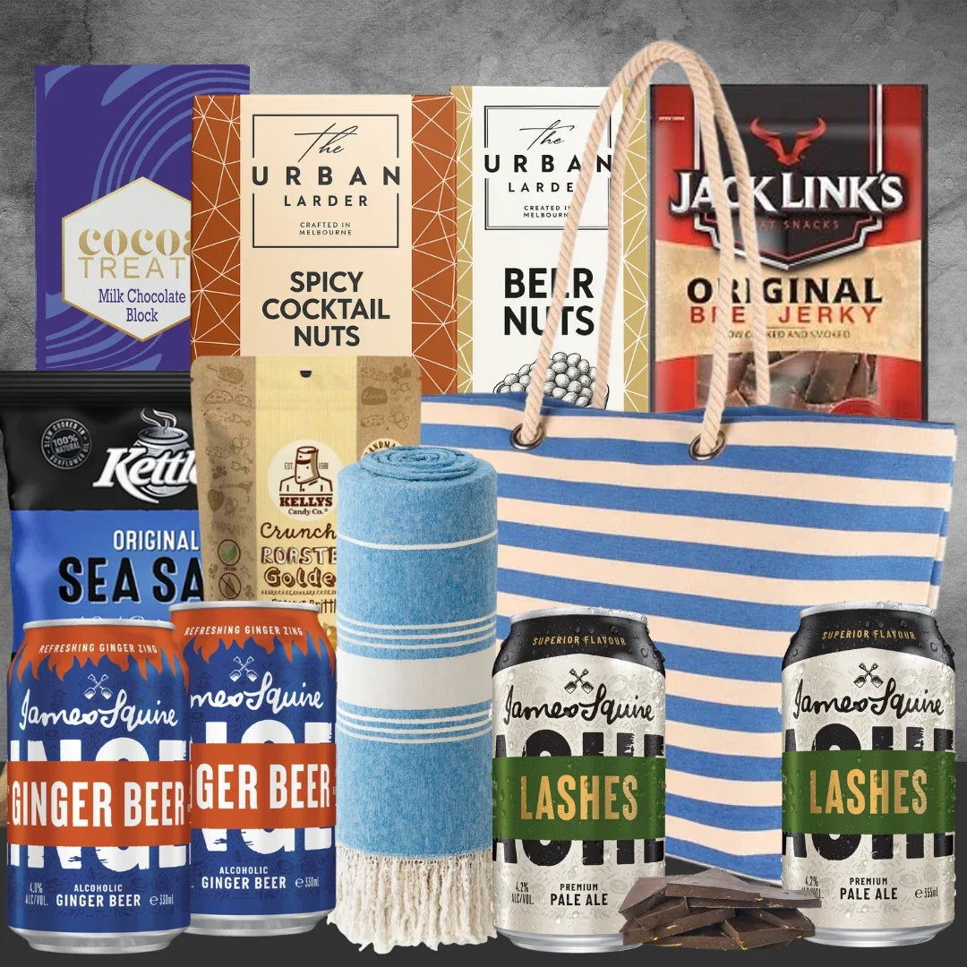 Beer & Beach Tote Gift Hamper - Tastebuds