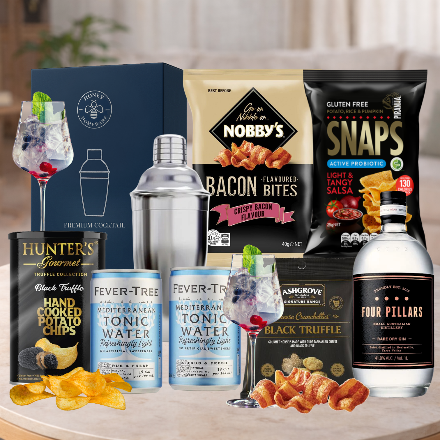 Gin & Shaker with Four Pillars for Him