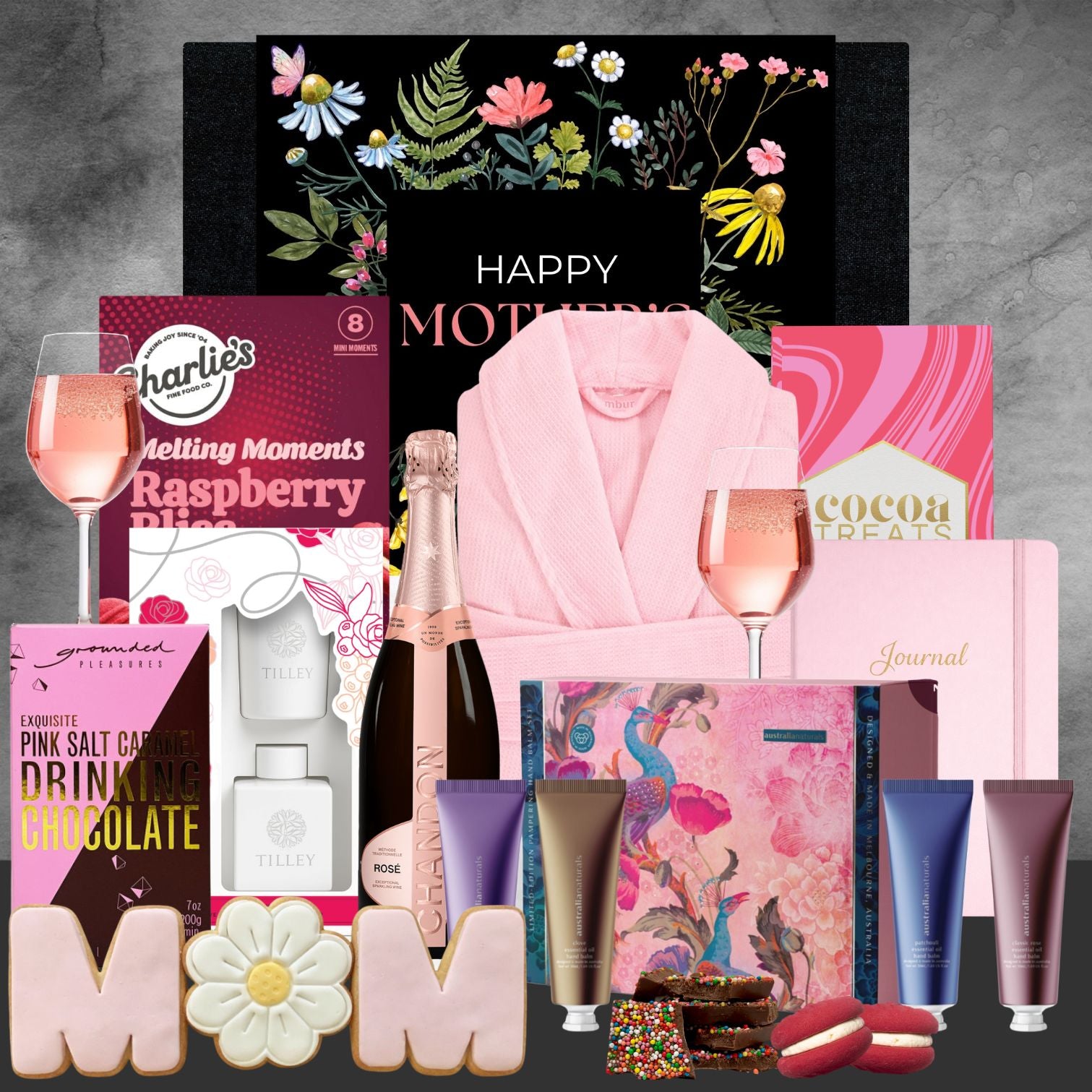 Champagne & Pamper Gift Basket for Mum