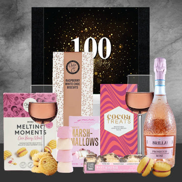 100th Birthdays & Pink Sparkling Hamper - Tastebuds