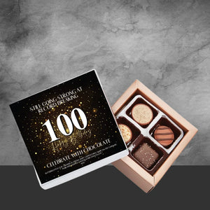 100th Birthday Pure Indulgence Choc Box 40g - Tastebuds