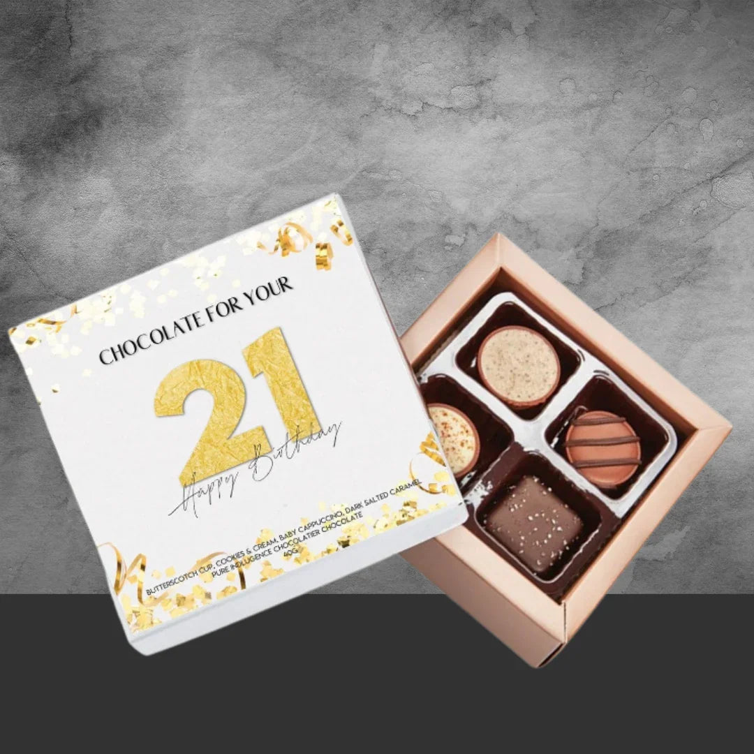 21st Birthday Pure Indulgence Choc Box 40g - Tastebuds