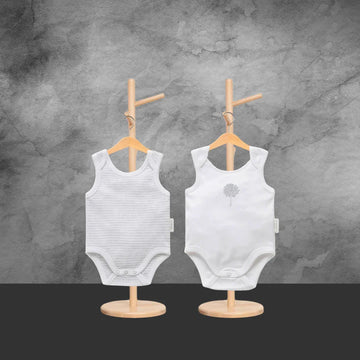 2 Pure Baby Singlet Romper Bodysuits - Size 000 - Tastebuds