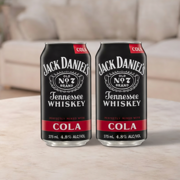 2 Jack Daniels Tennessee whiskey & cola 375ml