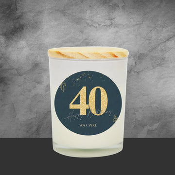40th Birthday Soy Candle - Tastebuds