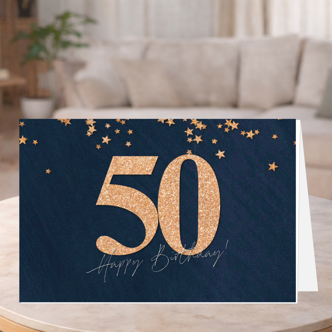 50th Birthday Greeting Card