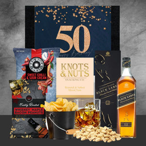 50th Birthdays & Whisky Choice and Snack Hamper - Tastebuds