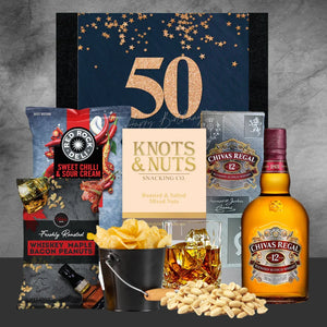 50th Birthdays & Whisky Choice and Snack Hamper - Tastebuds