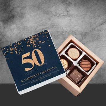 50th Birthday Pure Indulgence Choc Box 40g - Tastebuds