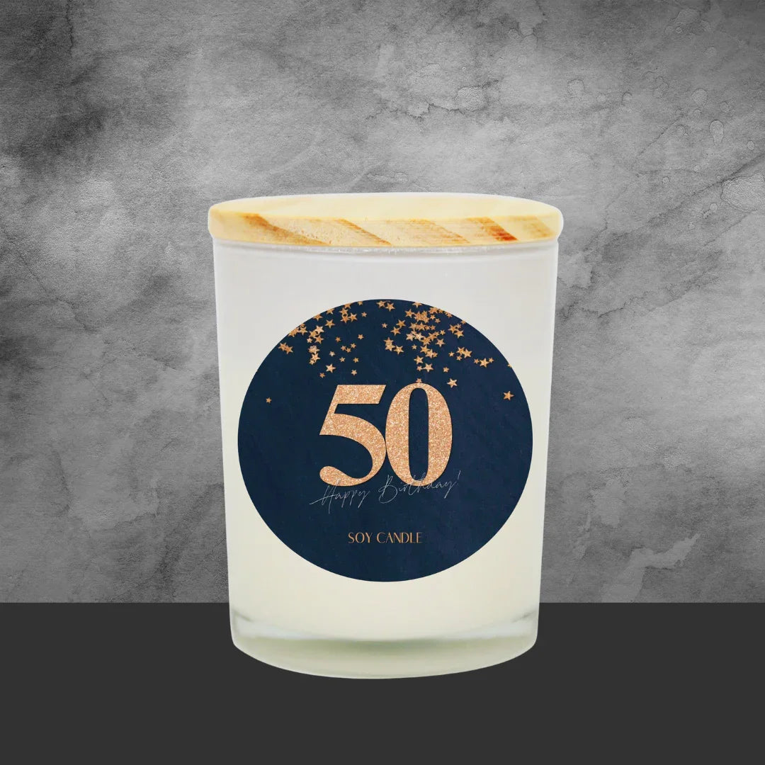 50th Birthday Soy Candle - Tastebuds