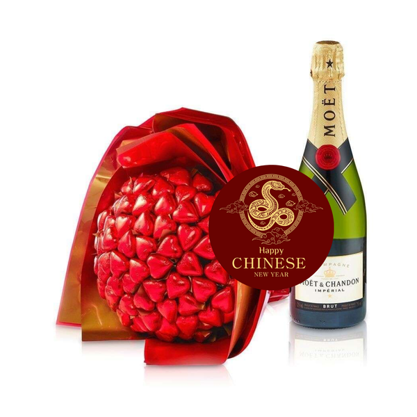 Chinese New year Moet Celebration Chocolate Bouquet