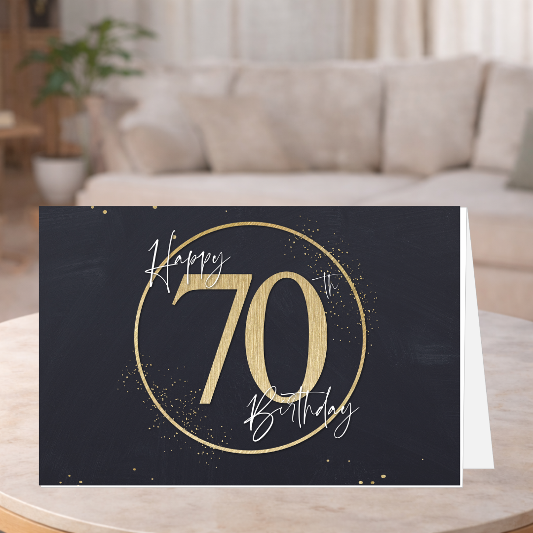 70th Birthday Greeting Card