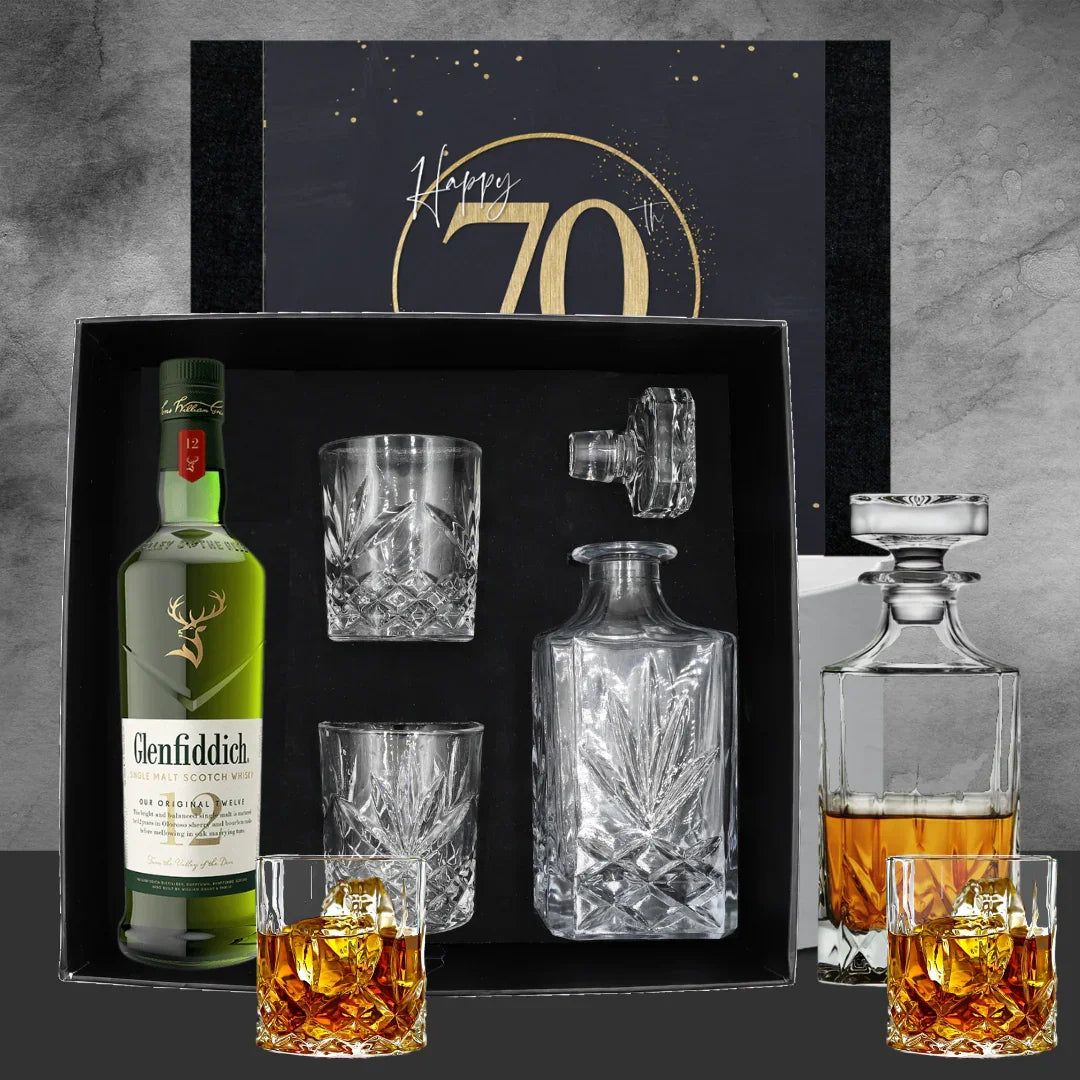 70th Birthdays & Glenfiddich Decanter Hamper - Tastebuds