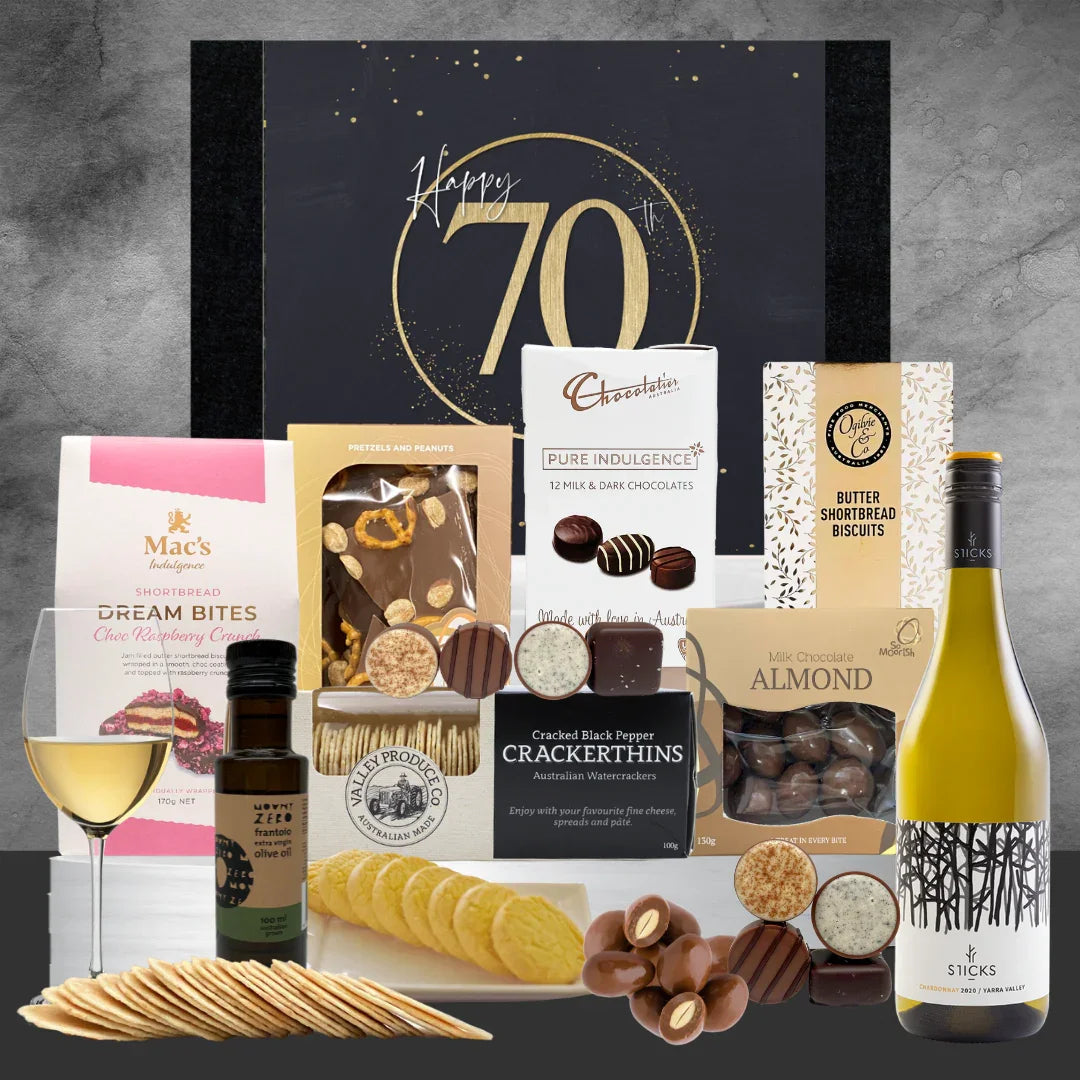 70th Birthdays & Happy Chardonnay Hamper - Tastebuds
