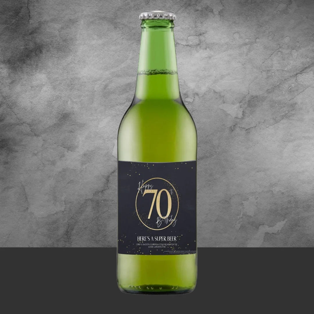 70th Birthday Beer 330ml - Tastebuds