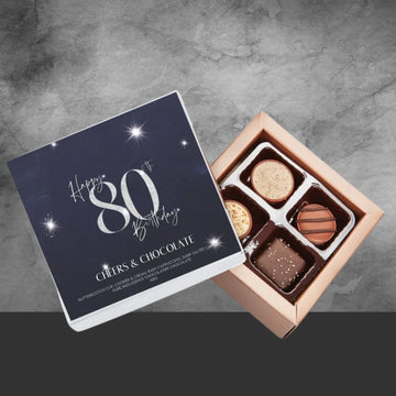 80th Birthday Pure Indulgence Choc Box 40g - Tastebuds