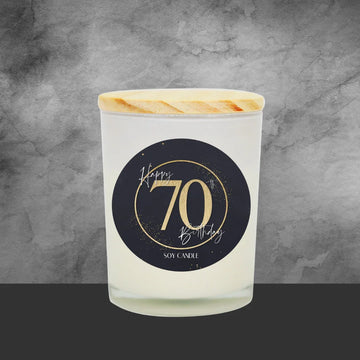 70th Birthday Soy Candle - Tastebuds