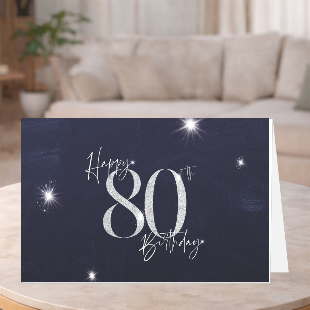 80th Birthday Greeting Card