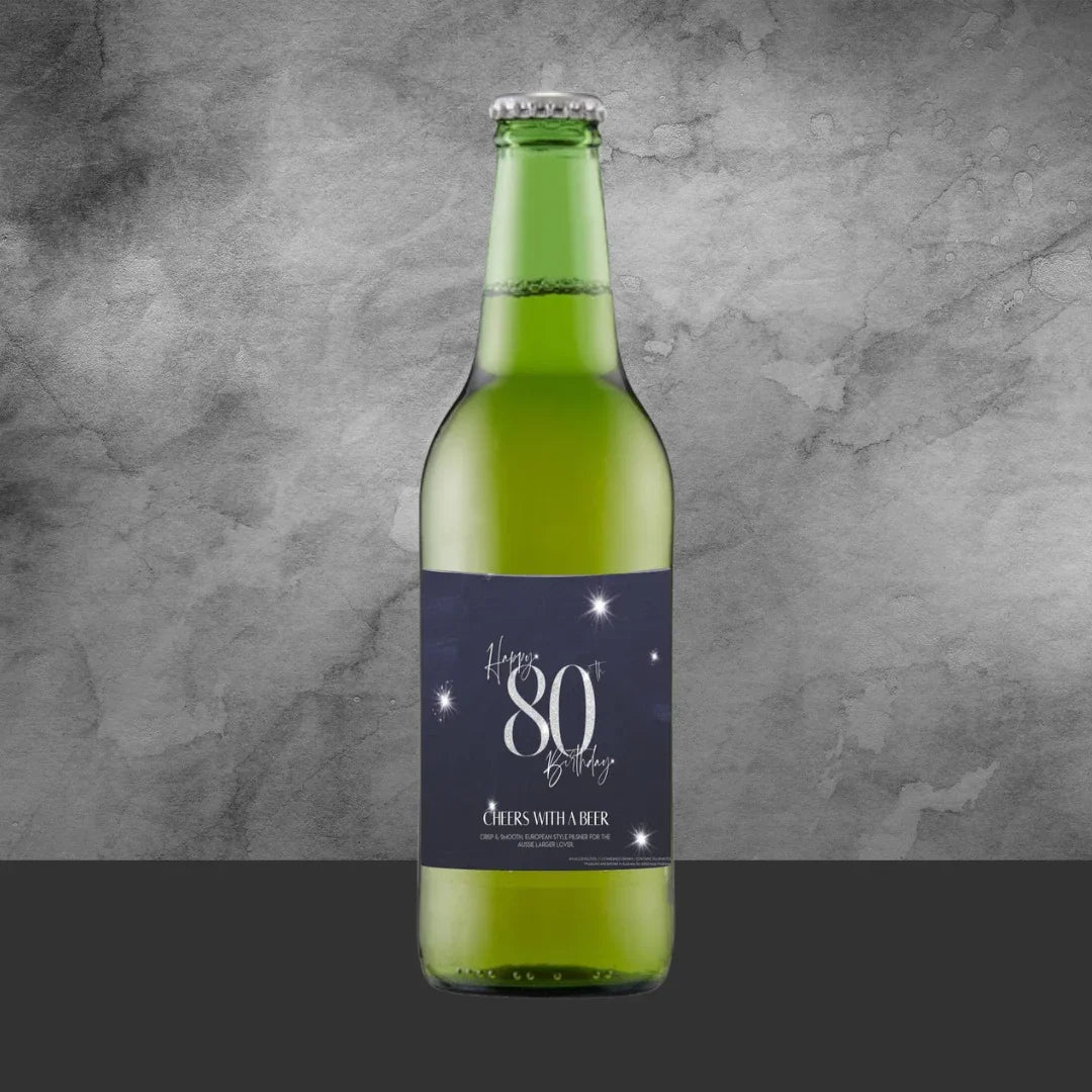 80th Birthday Beer 330ml - Tastebuds