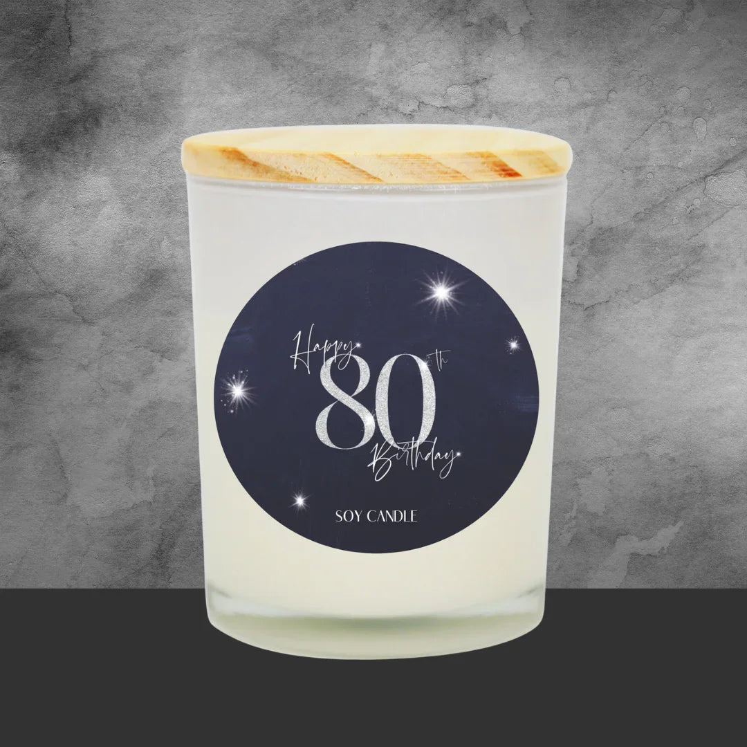 80th Birthday Soy Candle - Tastebuds