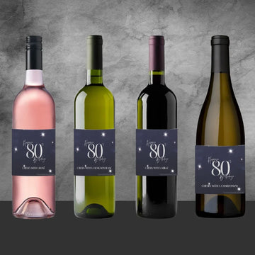 80th Birthday Wine Choice 750ml - Tastebuds