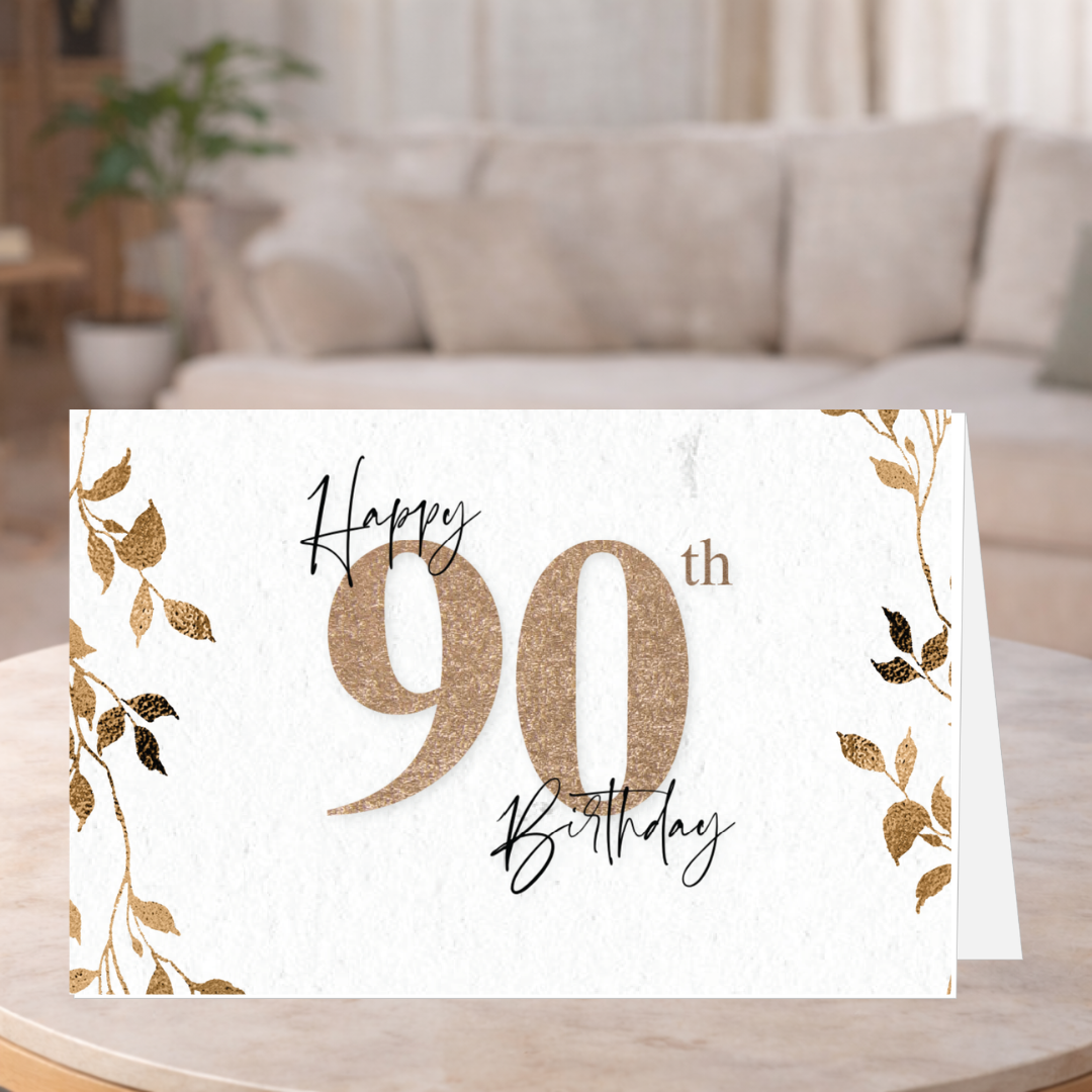 90th Birthday Greeting Card