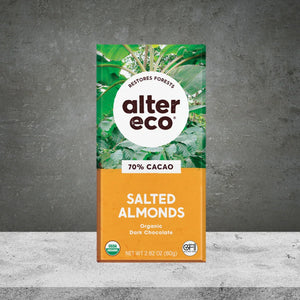 Alter Eco Salted Almonds Chocolate 80g - Tastebuds