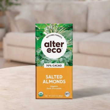 Alter Eco Salted Almonds Chocolate 80g