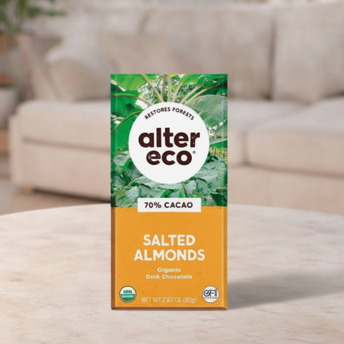 Alter Eco Salted Almonds Chocolate 80g