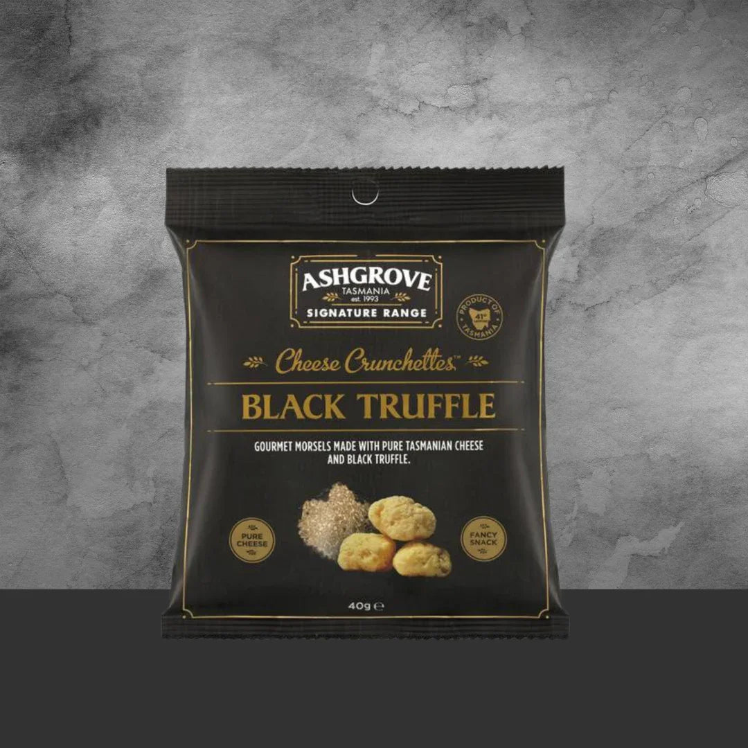 Ashgrove Cheese Crunchettes Black Truffle 40g - Tastebuds