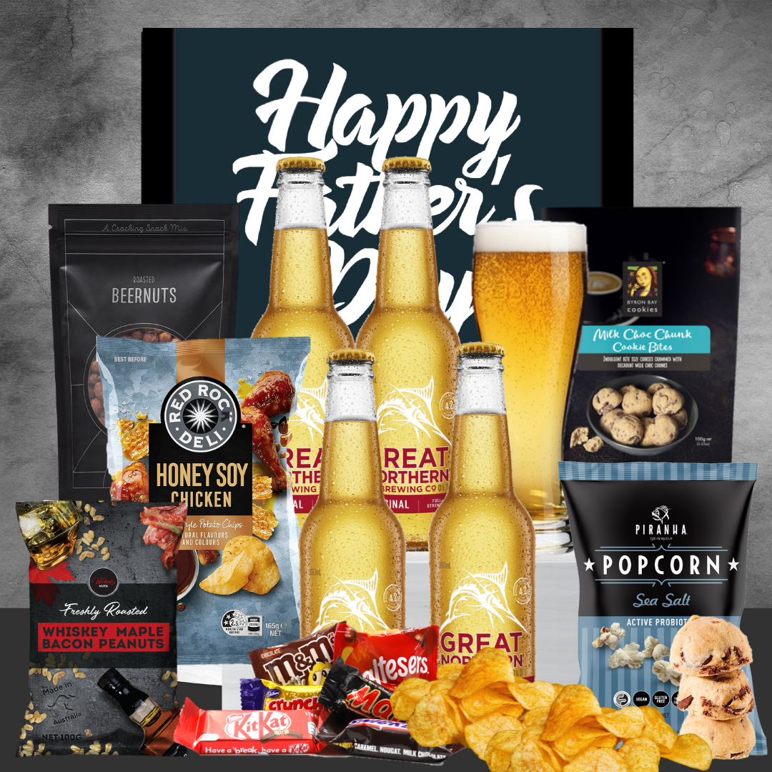 Australian Beer & Snacks Hamper For Dad