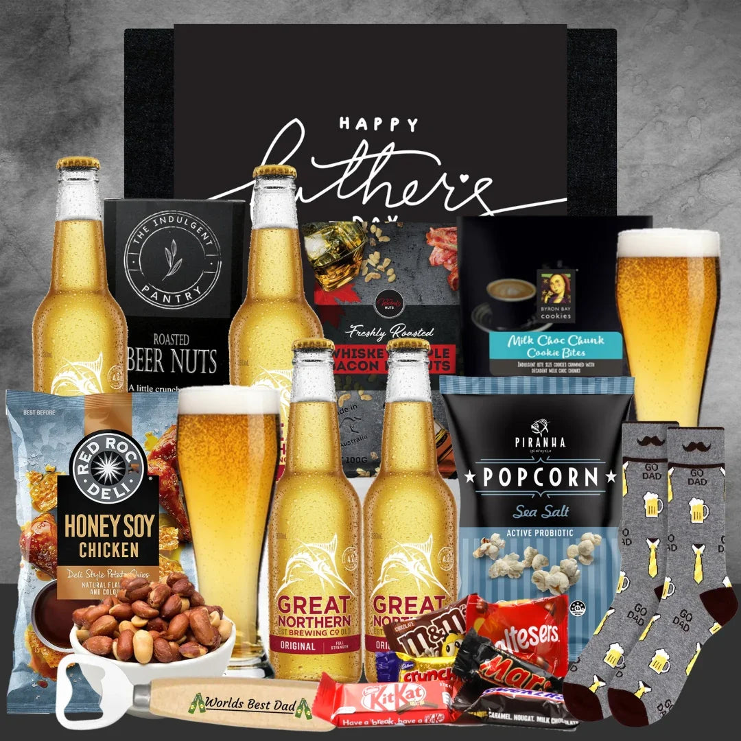 Australian Beer & Snacks Hamper For Dad - Tastebuds