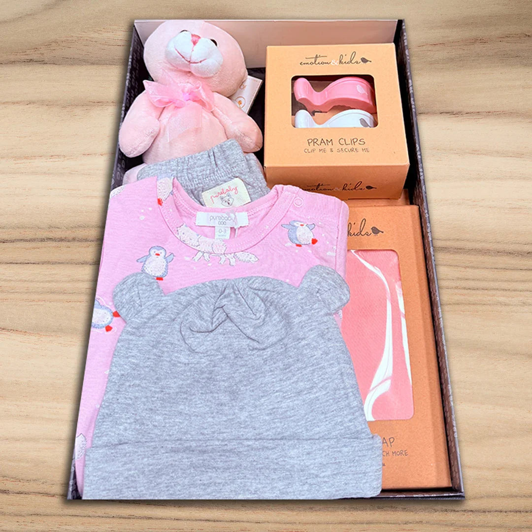 Happy 1st Birthday Baby Girl Hamper - Tastebuds