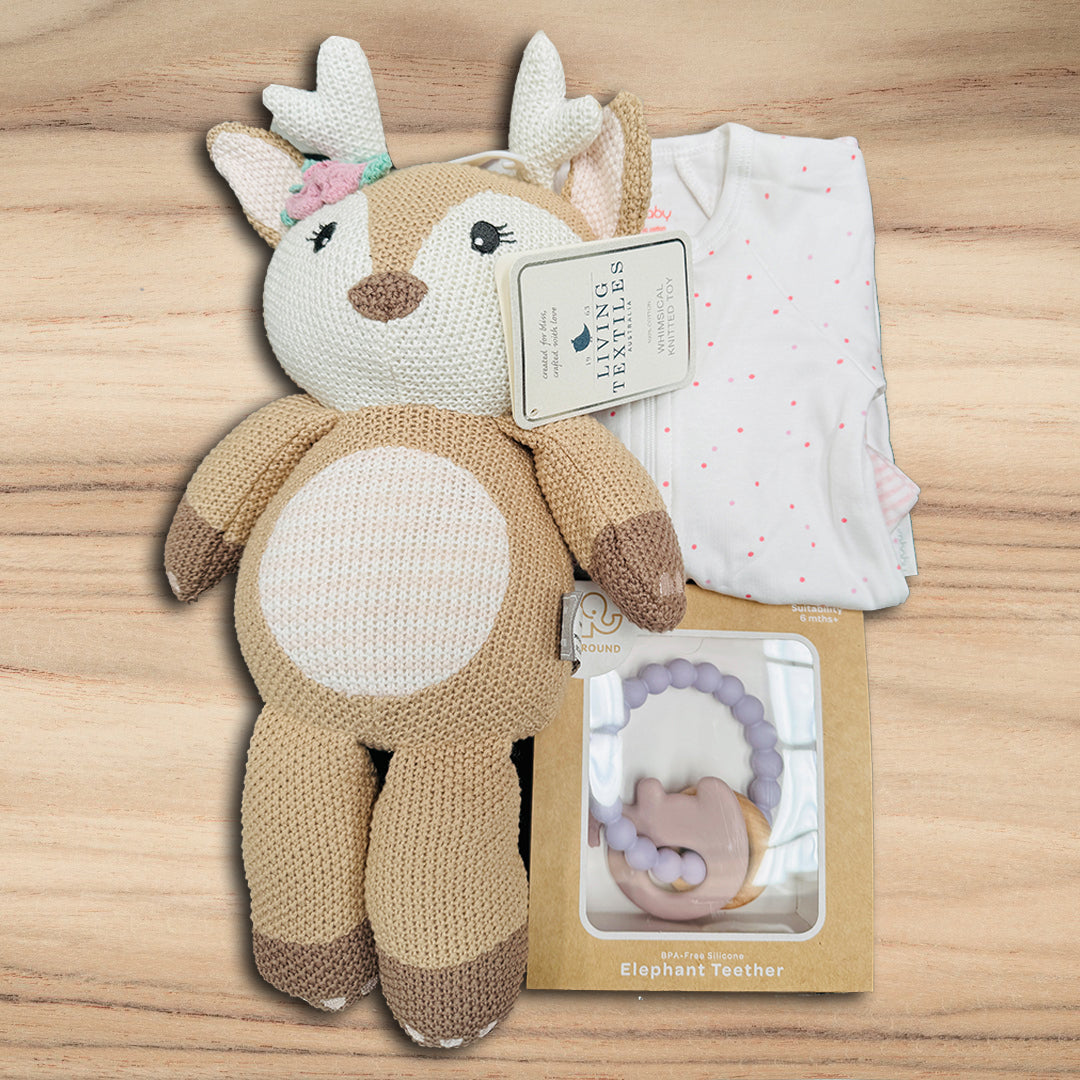 Baby Pink Snuggles & Plush Cuddles Hamper - Tastebuds